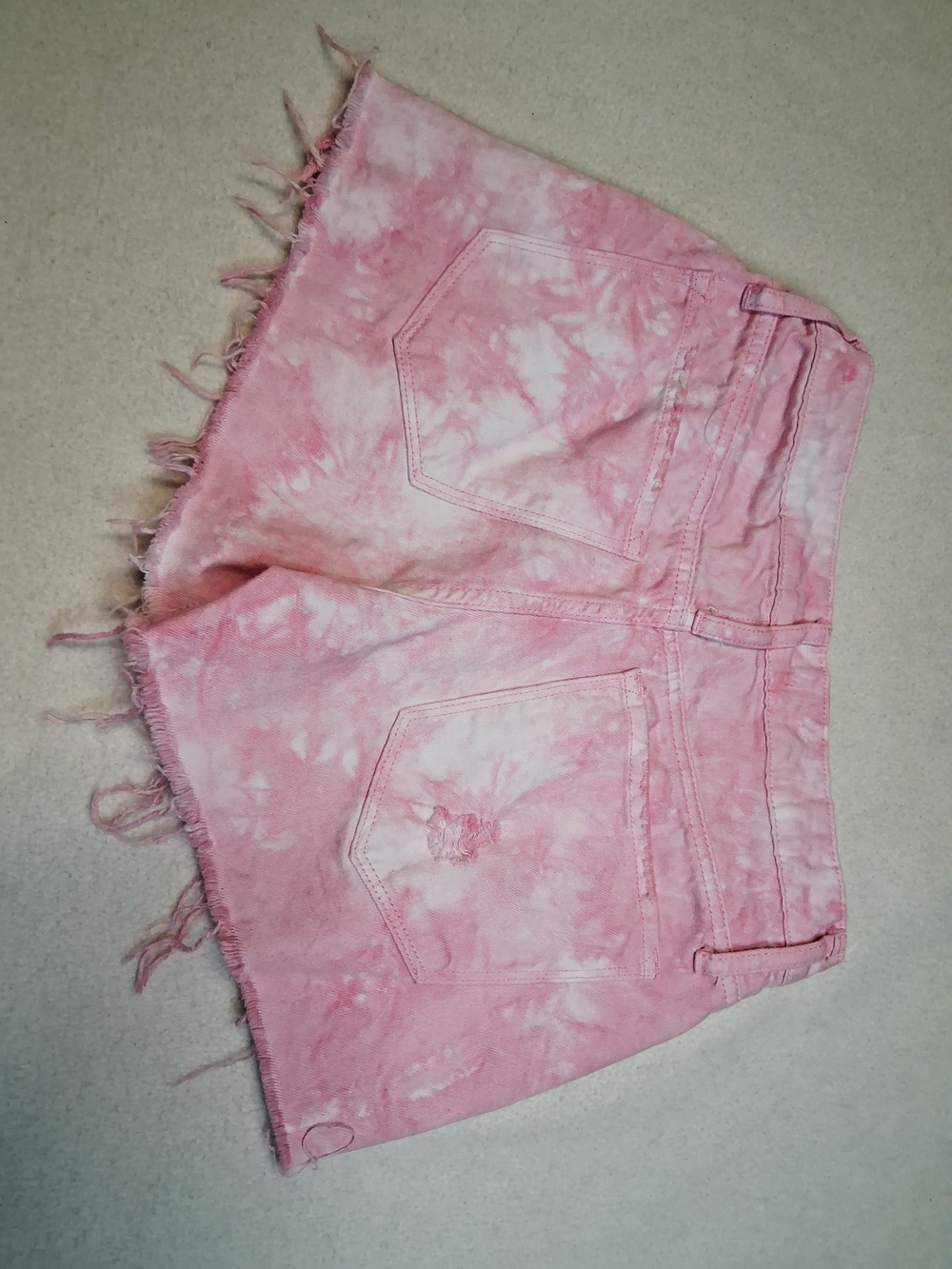 Junior Womens Pink Distressed Denim Shorts - Fashion Nova - Picture 7 of 8